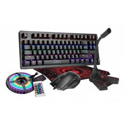 Combo Gamer Teclado Mecanico Mouse Tira Led Rgb Mem 15