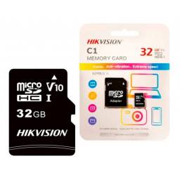Memoria Micro Sd Hikvision 32gb Clase 10 + Adaptador Sd