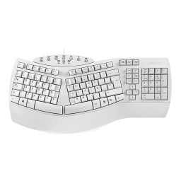 Teclado Ergonmico Usb Perixx 512 Multimedia blanco 