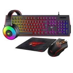 Combo Gamer Teclado Mouse , Pad Y Auriculares Gd6