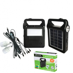 Kit Solar Portatil Power Bank de 3000Mah Linterna y 2 lámparas