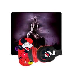 Auriculares c/ micrfono + mouse inalmbrico Mickey Xtech +  mouse pad Gamer L Primus ARENA