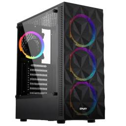 Gabinete Gravity PC GR82 Black Gamer Vidrio Templado 4 fanes rgb