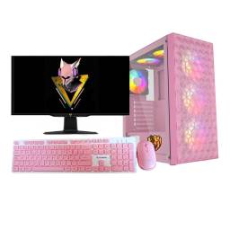 Pc Gamer Rose  Rose Ryzen 5 4600g Amd 16gb 240 Gb Ssd Monitor 75HZ Combo GF1PC13ROSA