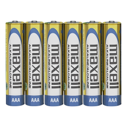 Pilas Alcalinas Maxell AAA 1.5 V - Pack de 6 Unidades Sin Mercurio