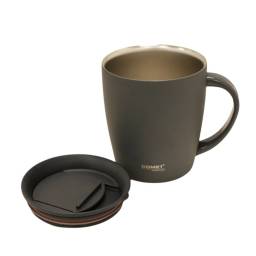 Taza Trmica Comet Acero doble pared con tapa  380ML gris 