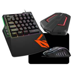 Kit Gaming Profesional 4 en 1 Meetion CO015 Teclado + Mouse + Alfombrilla + Adaptador