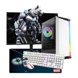 Pc Gamer AMD Ryzen 5 4600g 16gb Ram 240 Gb Ssd Silver White Monitor 22"  75 Hz VIEWSONIC SF1PC13