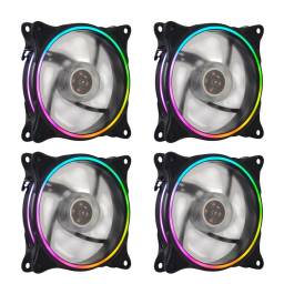 Fan LED RGB 12x12 cm Shot Gaming Pro - Refrigeracin Eficiente Pack x 4