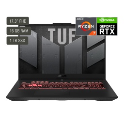 Notebook Gaming Asus Tuf 17,3'' Ryzen 7 16gb 1tb Win11 negro