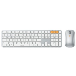 Combo Mouse y Teclado Retroiluminado Bluetooth ProtoArc Km100-a plateado