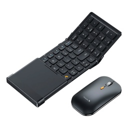 Combo Mouse y Teclado Mini Plegable Bluetooth ProtoArc Xkm01-mini negro