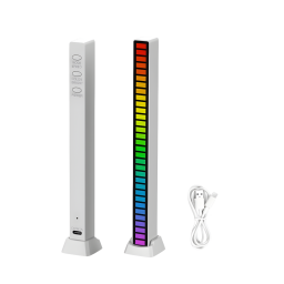 Barra Luz Led RGB USB Audio Rtmica Gamer 18cm