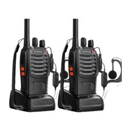 2 Handies Walkie Talkie Baofeng Bf888s Con Base  Auriculares 1 A 3 KM 16 Canales Linterna