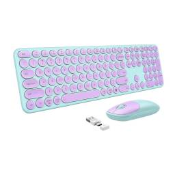 Combo Mouse y Teclado Inalmbrico Seenda Wgjp-073-3 violeta