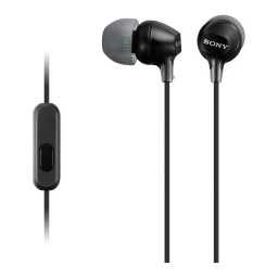 Auriculares Cableados Sony Mdr-ex15ap 3,5mm 100mw Mic negro