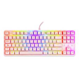 Teclado Gamer Mecanico  RGB Eagle Warrior 80% TKL Rosado