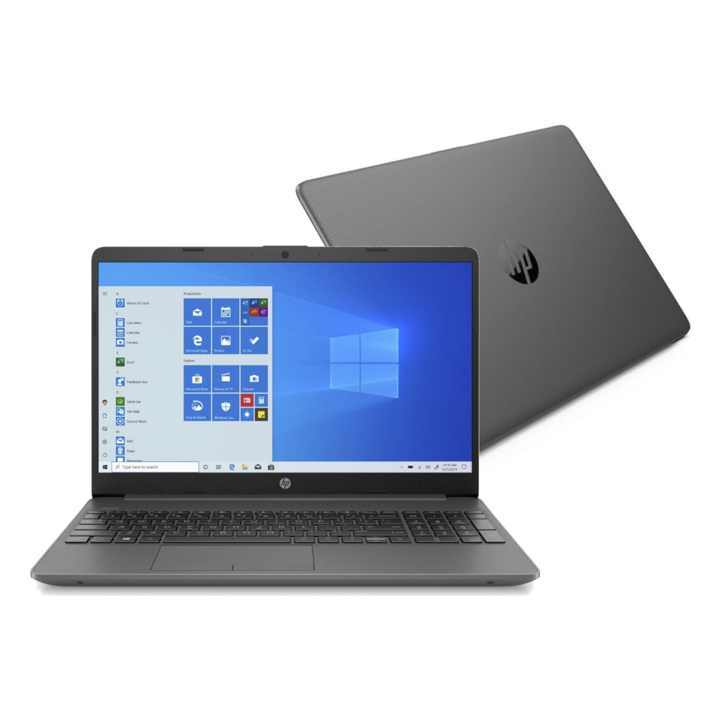 Imagen del HP Notebook 15-DW3007CA, un portátil de 15.6 pulgadas con pantalla táctil. Equipado con un procesador Intel Core i3, 8GB de RAM y 128GB de almacenamiento SSD. Diseño ligero en color gris, ideal para estudiantes y profesionales. Incluye Windows 