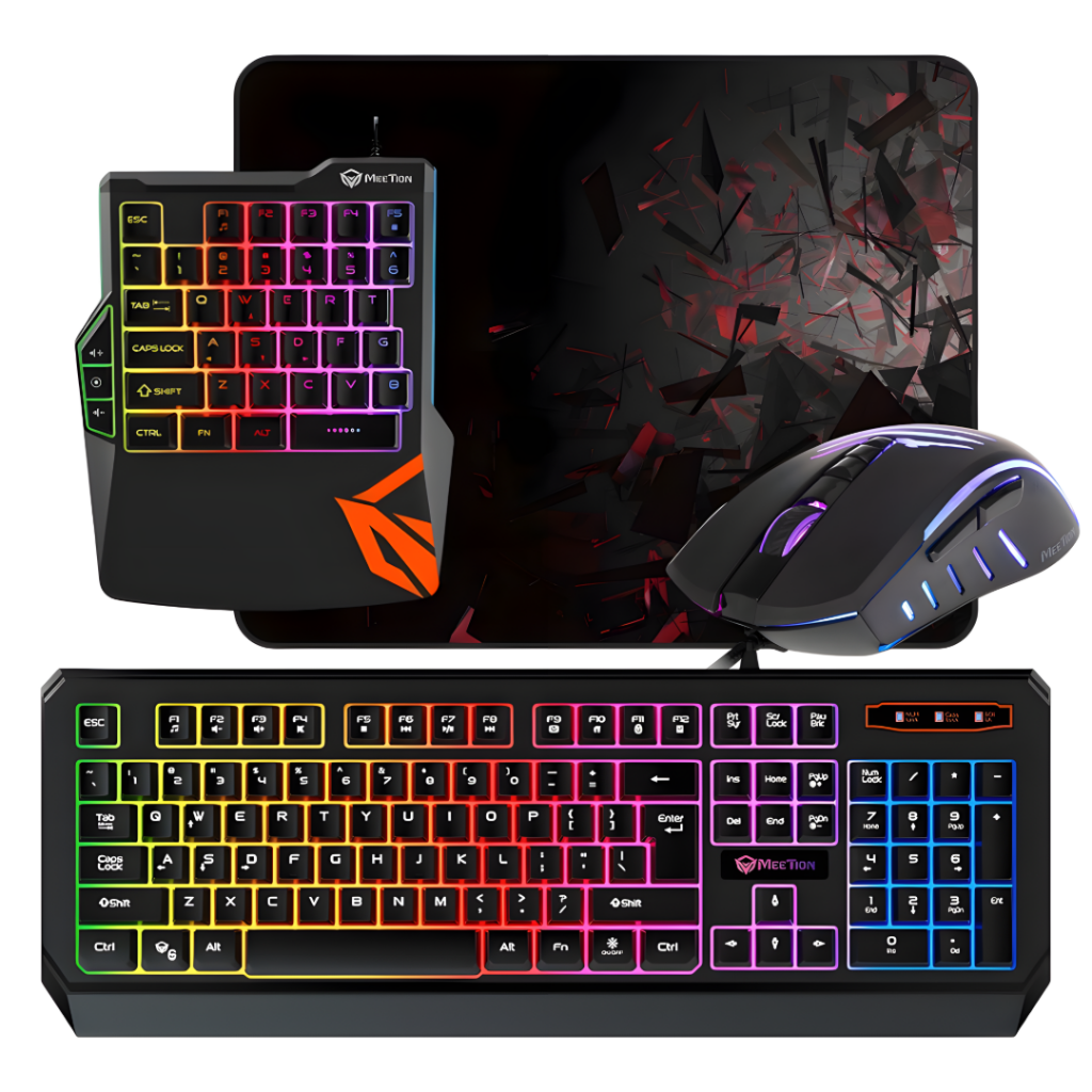 combo, gamer, teclado, retroiluminado, k9320, ratón, alfombrilla, c011, kb015, experiencia, rendimiento, partidas, trabajo, membrana, ergonomía, teclas, silenciosas, durabilidad, multimedia, acceso, rgb, sensor, óptico, dpi, ajustable, antideslizante, sup