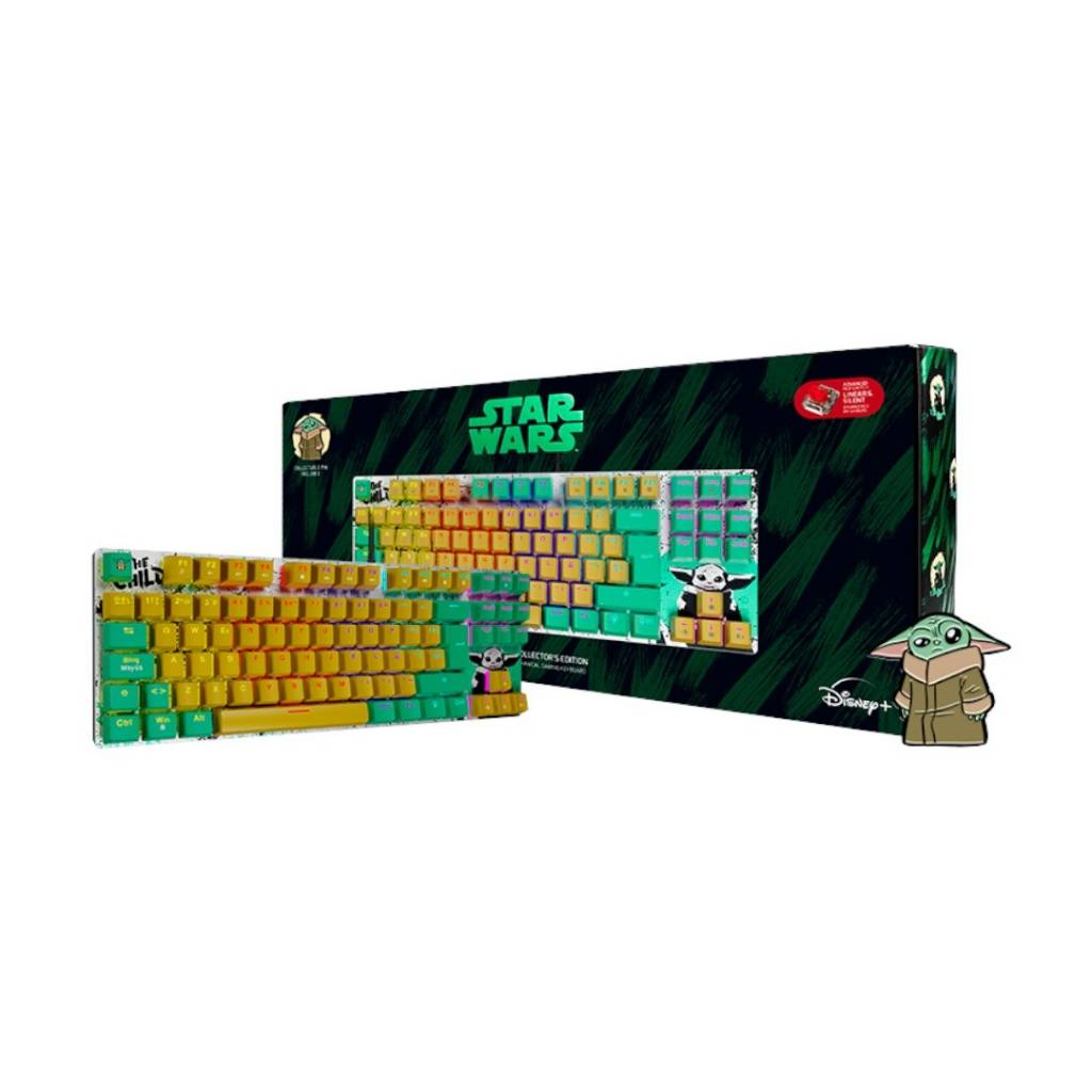 Lleva tu experiencia de juego a un nivel completamente nuevo con el teclado Ballista, de la exclusiva colección de edición limitada Grogu%u2122 Tecnología anti-ghosting, para vencer los desafíos más extremos ¡Que empiece el juego y que la Fuerza te acompa