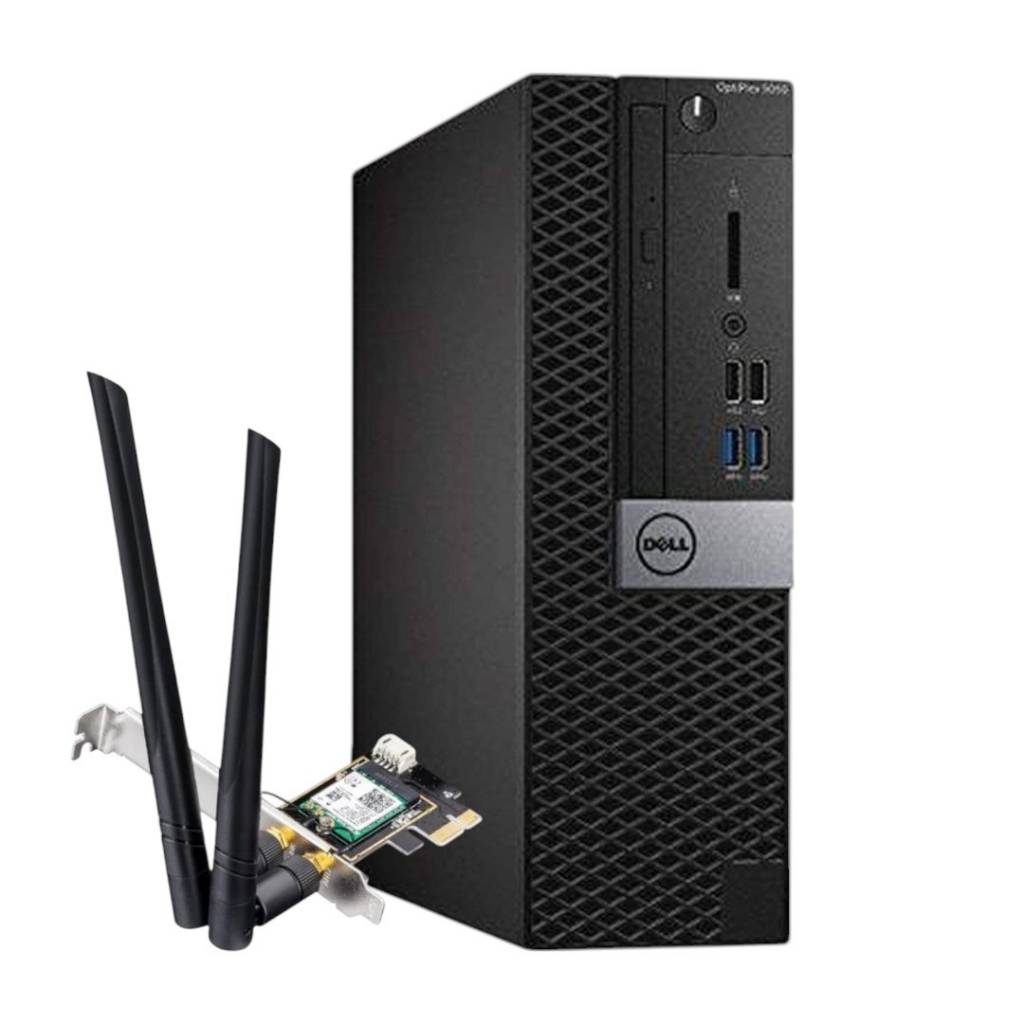 Lleva tu espacio de trabajo al siguiente nivel con este paquete que incluye el PC Dell OptiPlex 5050 SFF y la tarjeta WiFi 6 Cudy PCI-E. El OptiPlex 5050 SFF, con su procesador Core i5, 8GB de RAM y 256GB de almacenamiento SSD, te brindará un rendimiento 