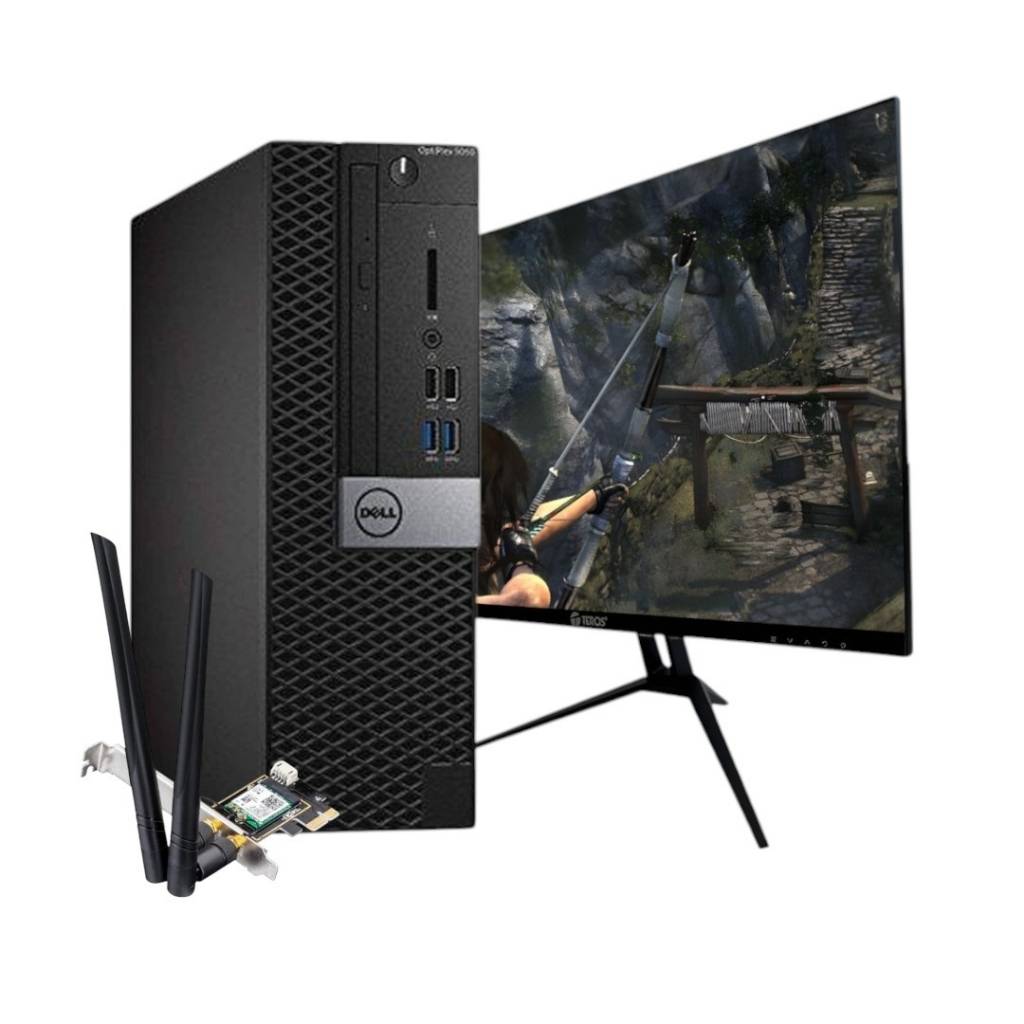 Experimenta la combinación perfecta de potencia, visualización y conectividad con este paquete que incluye el PC Dell OptiPlex 5050 SFF, el monitor Dell Tero de 24" y la tarjeta WiFi 6 Cudy. El OptiPlex 5050 SFF, con su procesador Core i5, 8GB de RAM y 25