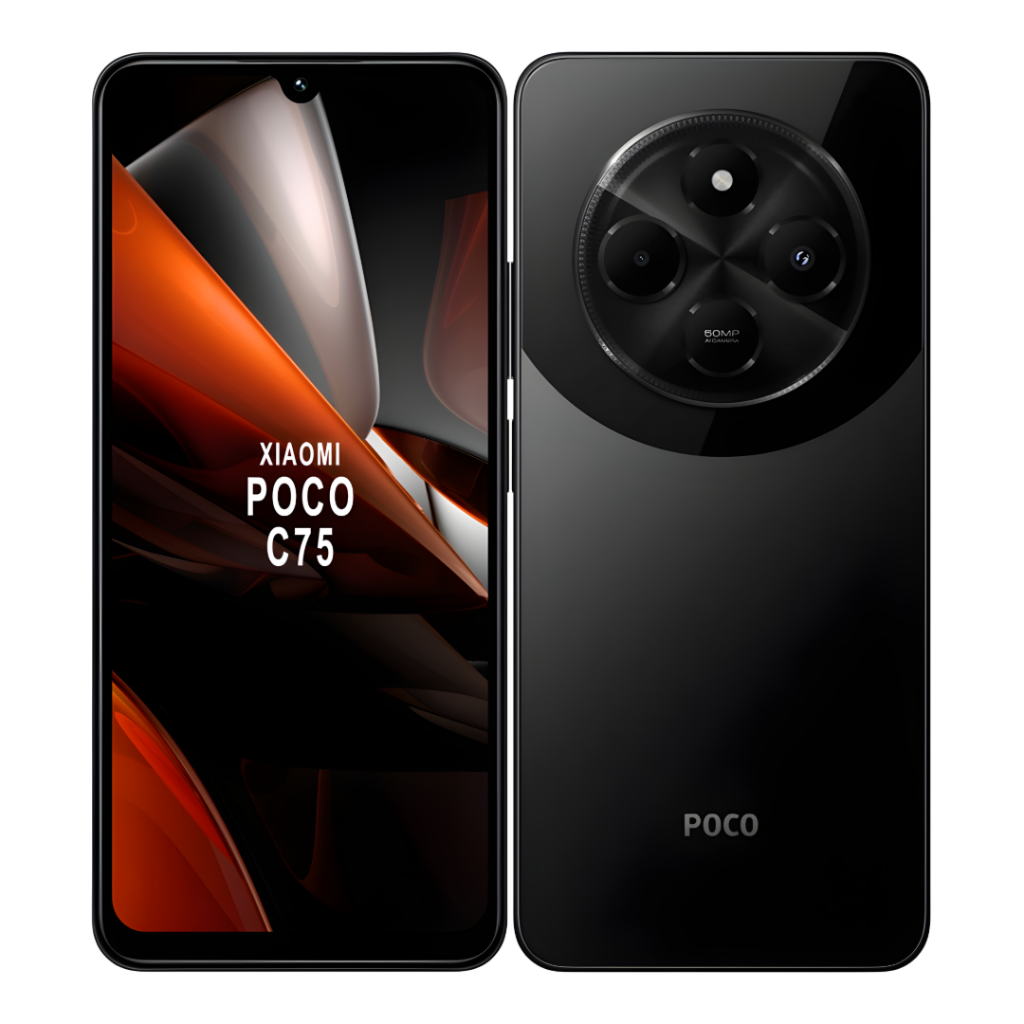 Experimenta la elegancia negra del Xiaomi Poco C75. Con su pantalla de 6,88", conectividad 4G, 6GB de RAM y 128GB de almacenamiento, este smartphone te brindará un rendimiento confiable y una cámara de 50MP impresionante. ¡Sumérgete en la innovación de Xi