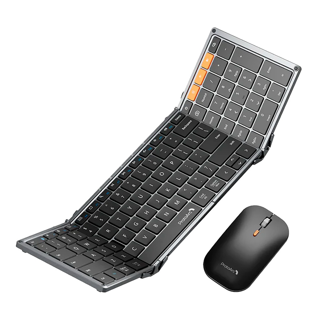 El Combo Mouse y Teclado Bluetooth ProtoArc XKM01-LX en negro es ideal para quienes buscan funcionalidad y estilo. Con hub y cargador incluidos, ¡disfruta de una experiencia de trabajo fluida y eficiente! 