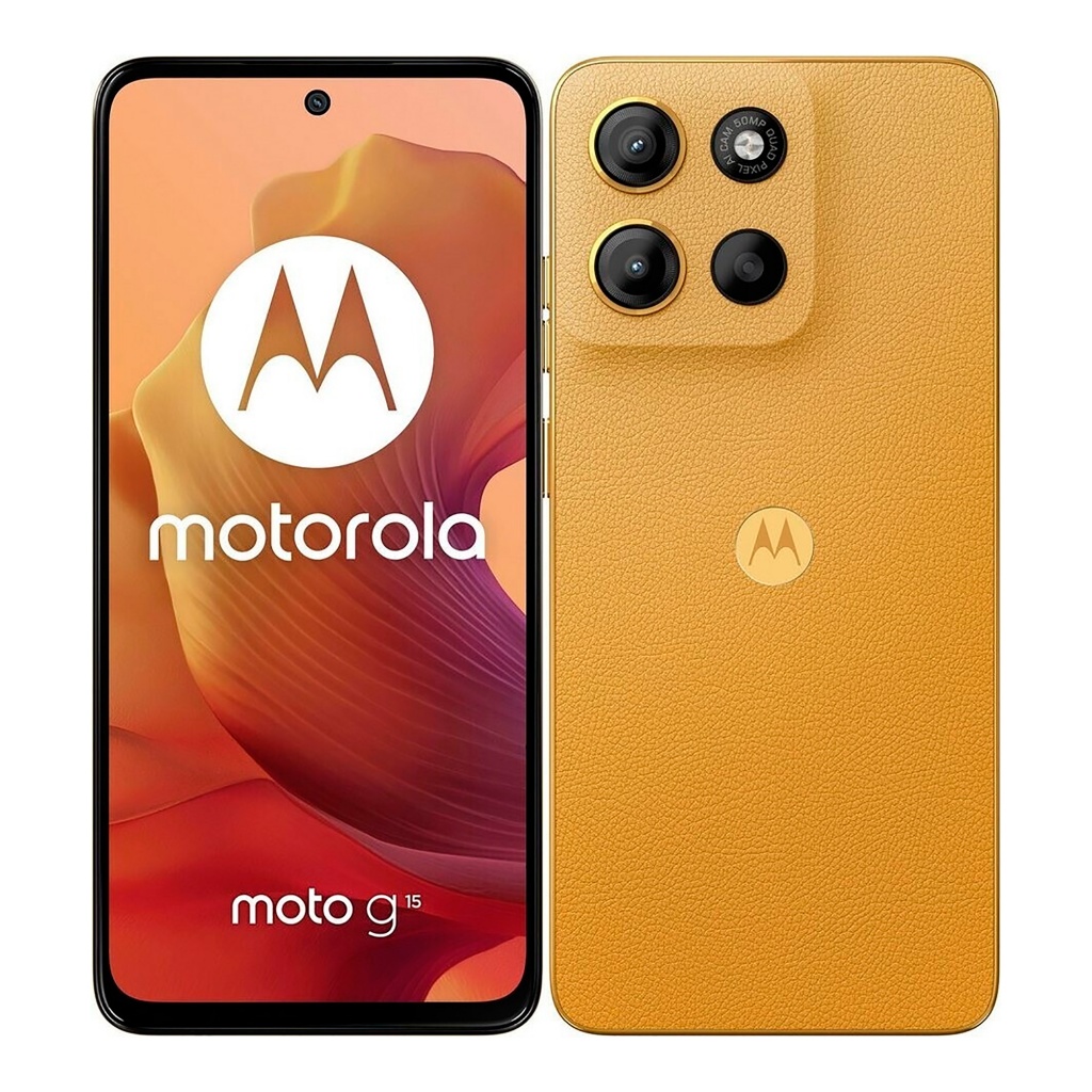 Descubre el Motorola G15 en vibrante naranja. Con pantalla de 6,72'', 4G, 4 GB de RAM y 256 GB de almacenamiento, captura momentos únicos con su cámara dual de 50 MP. 