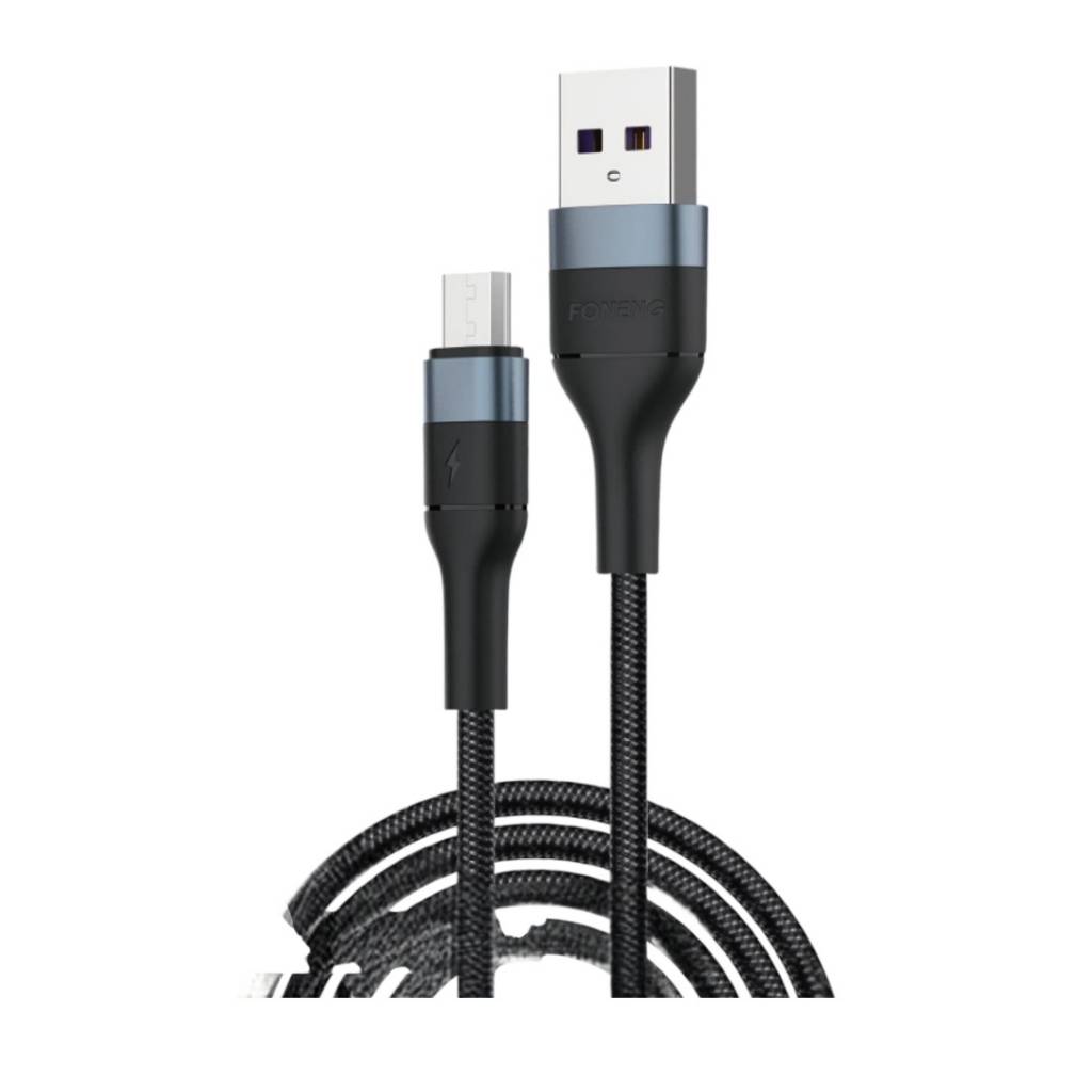 El Cable Tipo-C X51 BK de Foneng es perfecto para quienes buscan eficiencia y estilo. Con una capacidad de carga de 3A y una longitud de 1MT, este cable trenzado garantiza una transferencia de datos rápida y segura. Su acabado en negro le da un toque mode