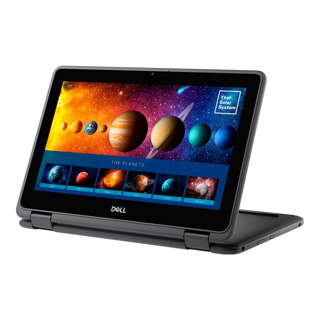 "Transforma tu experiencia con la Notebook 2 en 1 Dell. Pantalla de 11,6'', 8 GB de RAM y Windows Pro, perfecta para multitarea y entretenimiento. ¡Hazla tuya hoy mismo!"  