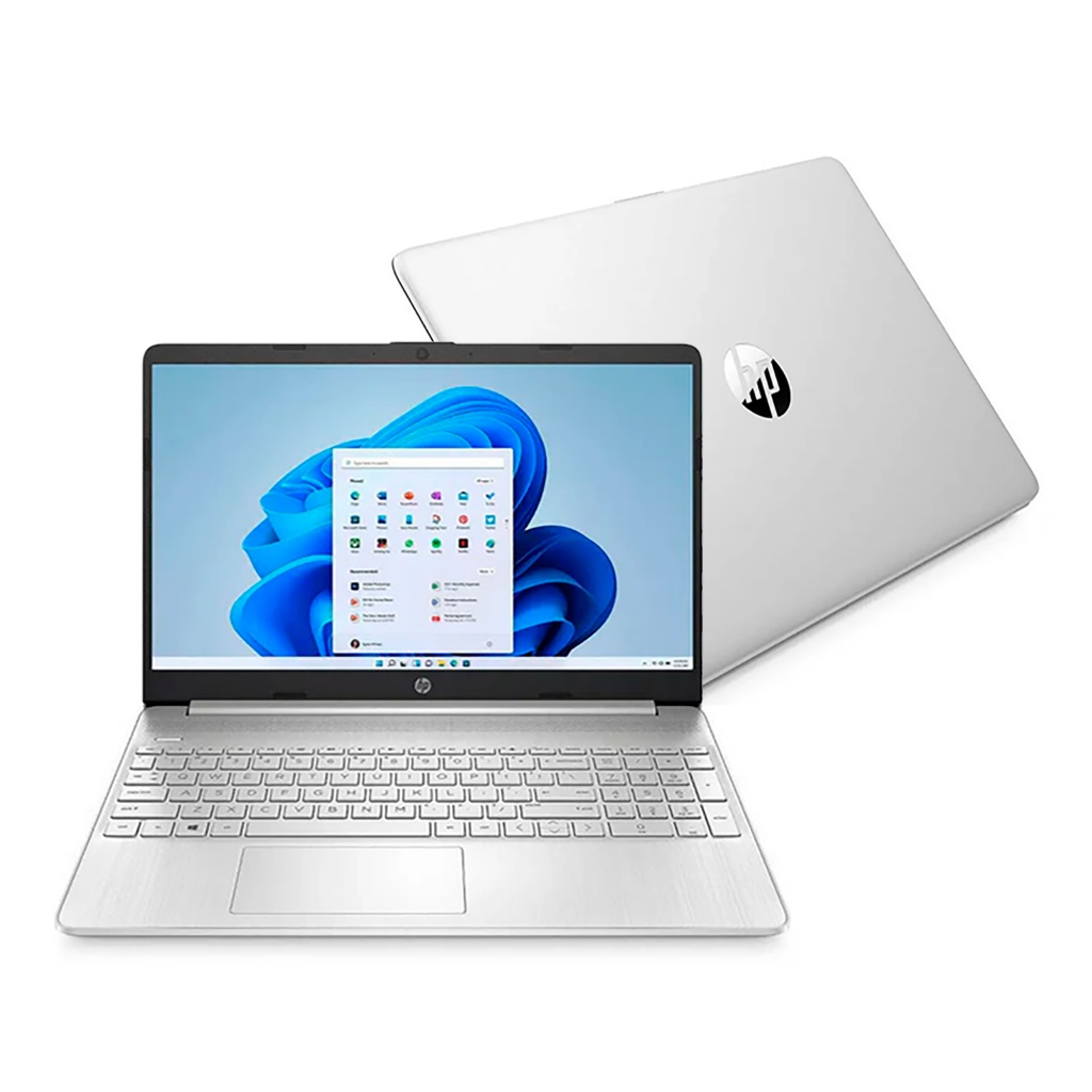 "Potencia tu productividad con la notebook HP de 15,6''. Con Windows 11, 8GB de RAM y 256GB de almacenamiento, es perfecta para estudiantes y profesionales. ¡Consíguela en plateado!