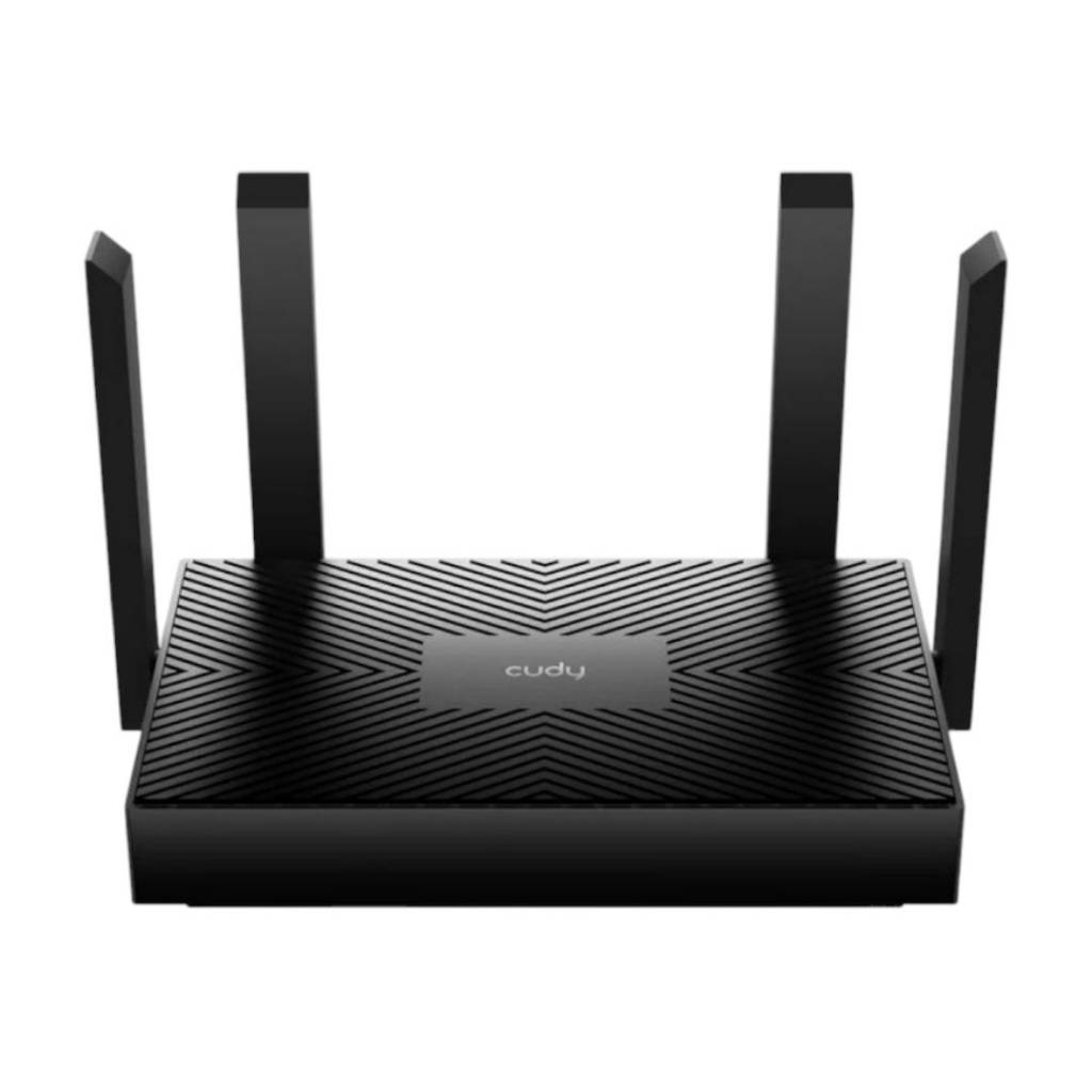 Experimenta la velocidad del Router Cudy Gigabit AX1500 Wi-Fi 6. Con su diseño negro y rendimiento superior, disfruta de una conexión rápida y estable en toda tu casa.