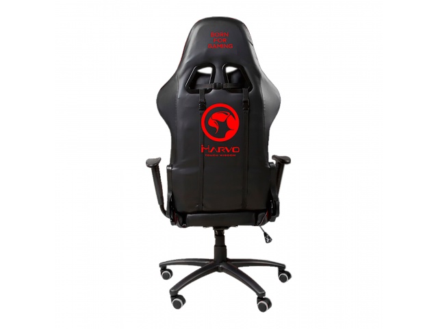 La Silla Gaming Marvo CH-106 combina estilo y funcionalidad. Con giro de 360° y respaldo que se reclina a 180°, proporciona el soporte necesario para largas horas de juego. Su diseño negro elegante se adapta a cualquier ambiente.