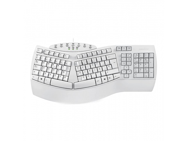 El Teclado Ergonómico USB Perixx 512 Multimedia es ideal para quienes buscan confort y funcionalidad. Su diseño en blanco no solo es elegante, sino que también promueve una postura saludable. Con teclas multimedia, tendrás acceso rápido a tus herramientas