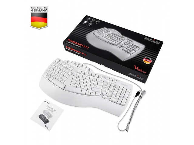 El Teclado Ergonómico USB Perixx 512 Multimedia es ideal para quienes buscan confort y funcionalidad. Su diseño en blanco no solo es elegante, sino que también promueve una postura saludable. Con teclas multimedia, tendrás acceso rápido a tus herramientas