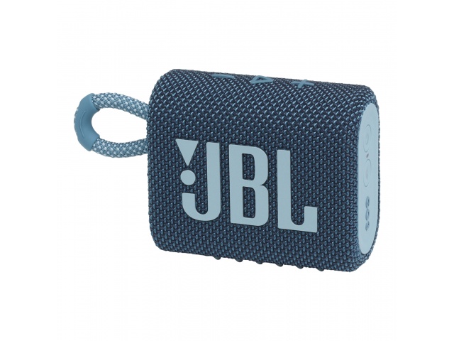 Disfruta de un sonido potente y graves profundos con el Parlante Inalámbrico Bluetooth JBL Go 3 en color azul. Este parlante ultraportátil es resistente al agua y al polvo, y te ofrece hasta 5 horas de reproducción con una sola carga.