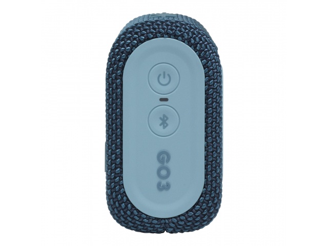 Disfruta de un sonido potente y graves profundos con el Parlante Inalámbrico Bluetooth JBL Go 3 en color azul. Este parlante ultraportátil es resistente al agua y al polvo, y te ofrece hasta 5 horas de reproducción con una sola carga. 