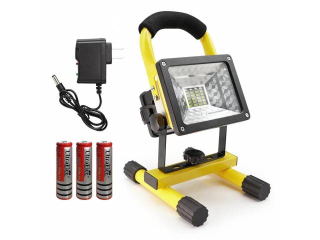 Disfruta del Foco LED recargable 30W, Ilumina tus aventuras. 360º, 4 modos, batería recargable, ideal para  Camping, pesca, reparaciones, emergencias. 