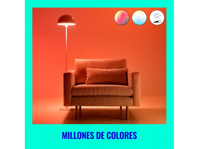 Descubre la versatilidad de la Lámpara LED Inteligente Philips Wiz. Con 6,3W y diseño ST64 E27, ofrece luz blanca y color, perfecta para cualquier ambiente. Conéctala a tu red Wi-Fi y controla la iluminación desde tu smartphone. ¡Crea el ambiente ideal en