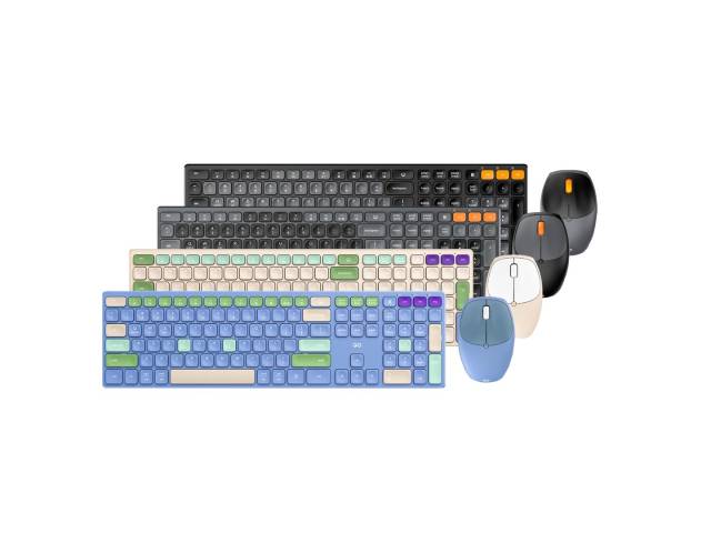 Mejora tu productividad con el  kit Teclado y Mouse Inalámbrico WK895 Black. Este combo ofrece un diseño ergonómico, conexión Bluetooth de alta velocidad y batería de larga duración.