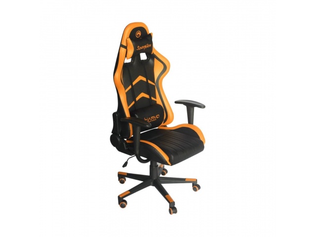 La Silla Gaming Marvo CH-106 es tu compañera ideal para largas sesiones de juego. Con giro de 360° y respaldo reclinable hasta 180°, ofrece comodidad y soporte excepcionales. Su elegante diseño negro complementa cualquier setup