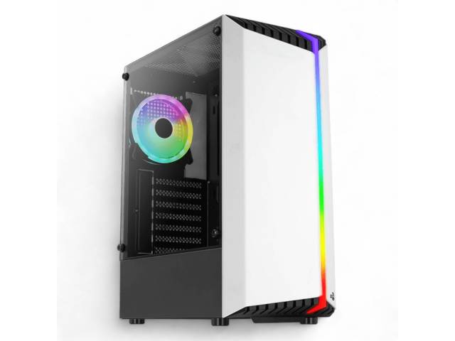 Eleva tu juego con el gabinete AeroCool BIONIC G-BK-V2 RGB. Su diseño de panel frontal RGB Y UN VENTILADOR RGB preinstalados proporcionan un flujo de aire superior y una impresionante iluminación. Comodidad de 3 puertos USB y gran espacio.