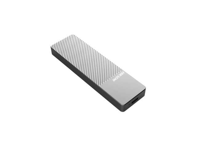 Estuche para disco duro SSD Hiksemi MD202 en color gris. Este accesorio está fabricado en aleación de aluminio, lo que le brinda durabilidad y un diseño elegante. Sus dimensiones son 106 milímetros de largo, 31 milímetros de ancho y 10 milímetros de alto.