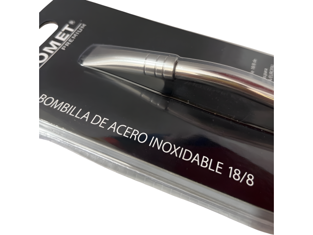 La bombilla de mate Comet Premium B1109 es elegante y funcional, hecha de acero inoxidable 18/8. Su diseño ergonómico ofrece un agarre cómodo, y el pulido a mano le da un acabado brillante. Cumple con normativas de seguridad alimentaria, ideal para tus be