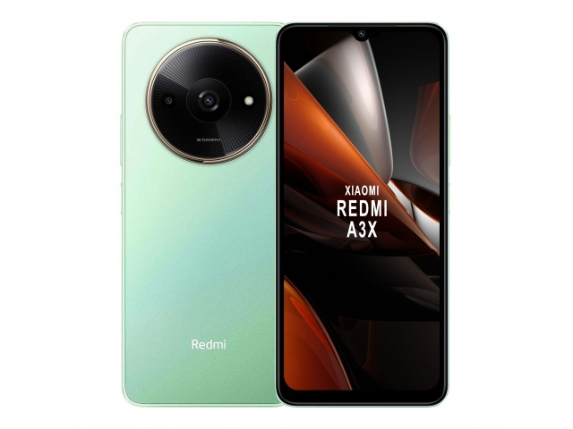 "Vive la experiencia móvil con el Xiaomi Redmi A3X. Con 4 GB de RAM, 128 GB de almacenamiento y cámaras duales, captura momentos inolvidables. ¡Atrévete al verde!" 