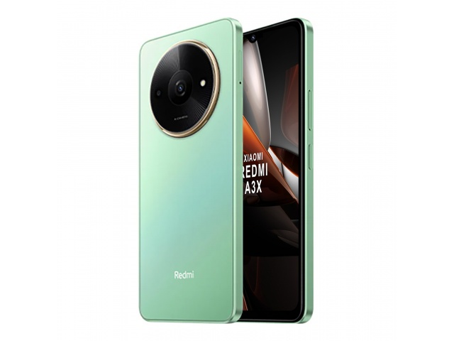 "Vive la experiencia móvil con el Xiaomi Redmi A3X. Con 4 GB de RAM, 128 GB de almacenamiento y cámaras duales, captura momentos inolvidables. ¡Atrévete al verde!" 