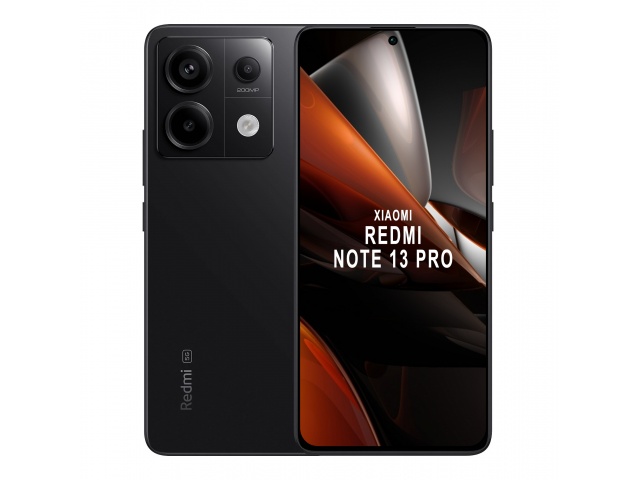 "Vive la velocidad 5G con el Xiaomi Redmi Note 13 Pro. Con 12 GB de RAM y 512 GB de almacenamiento, captura y comparte tus mejores momentos. ¡Atrévete al negro!" 