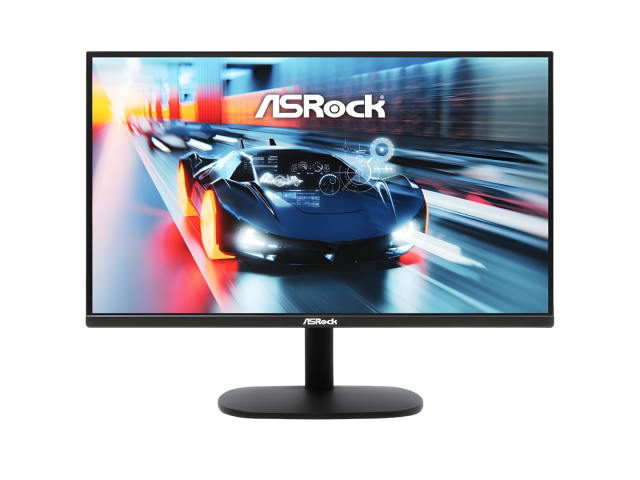 El monitor ASROCK CL25FF de 25 pulgadas ofrece una pantalla IPS Full HD con resolución de 1920x1080. Con una frecuencia de actualización de 100Hz y un tiempo de respuesta de 1ms, garantiza imágenes fluidas. Su diseño incluye tecnología de baja luz azul y 