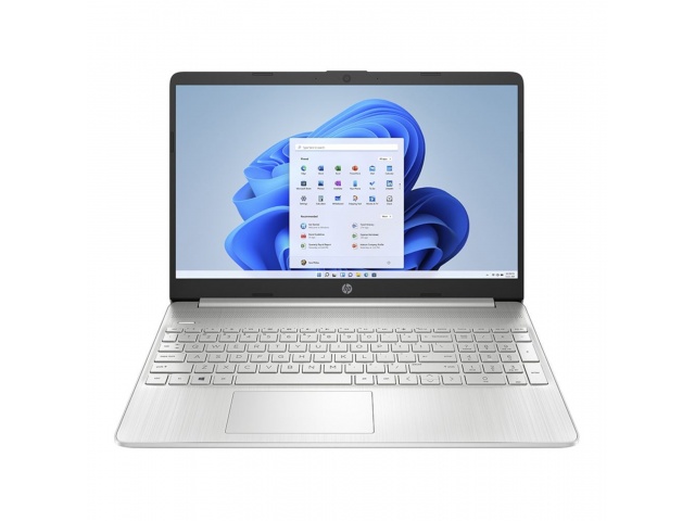 Imagen del HP Notebook 15-EF1033CA, un laptop con pantalla de 15.6 pulgadas y resolución Full HD de 1920 x 1080 píxeles. Equipado con procesador AMD Athlon Gold 3150U, 8GB de RAM y 512GB SSD. Diseño en color plateado, ligero y portátil, ideal para trabajo